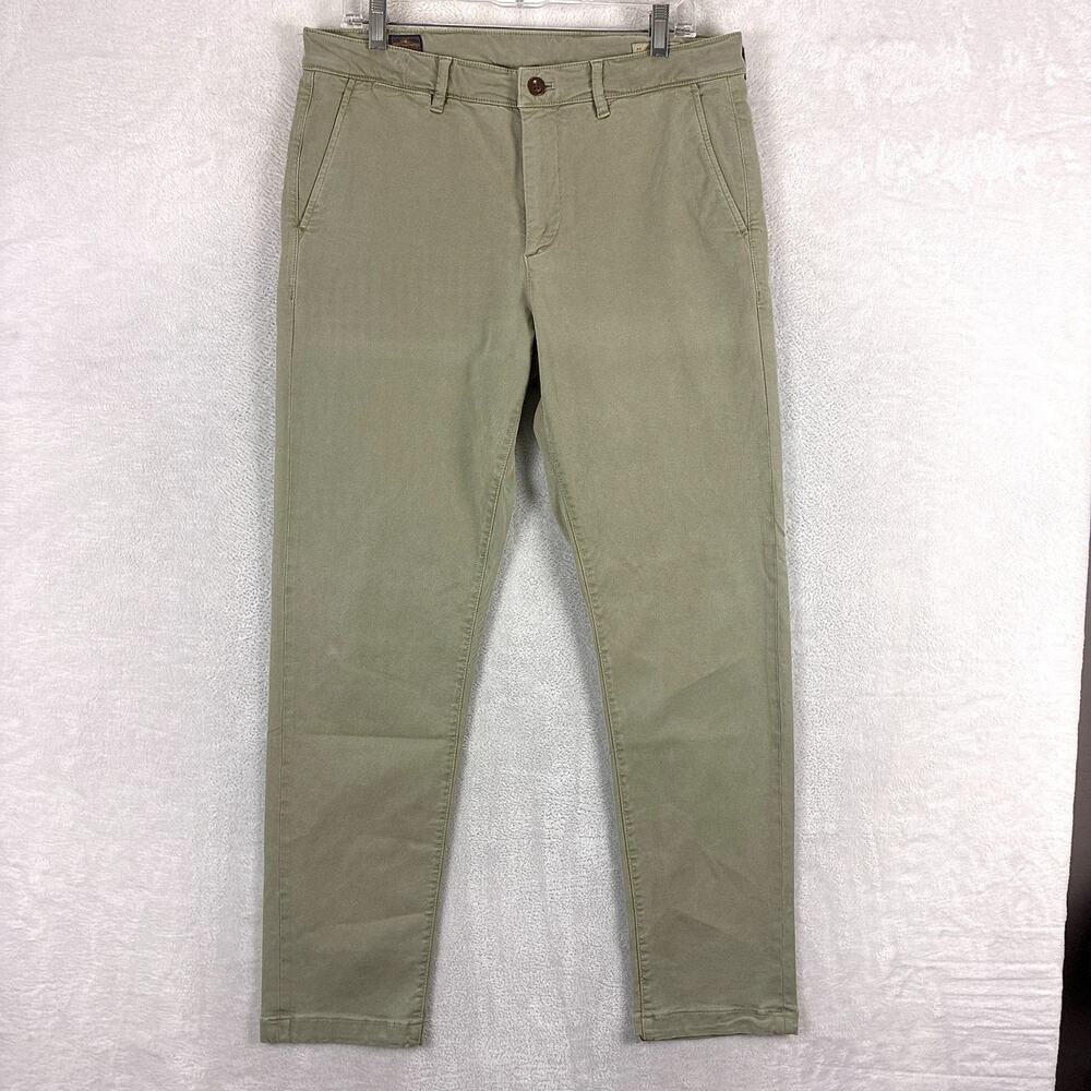 Faherty Pants Mens 33x32 (34x32) Green Coastline Chino Preppy Classic Summer